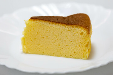 Traditional Japanese cheese cake, light cotton cake, cloud cake