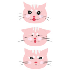 SVG Vector illustration of various cat eyes with different expressions and styles. A cute and playful design featuring cartoon-style feline eyes, perfect for character design emojis
