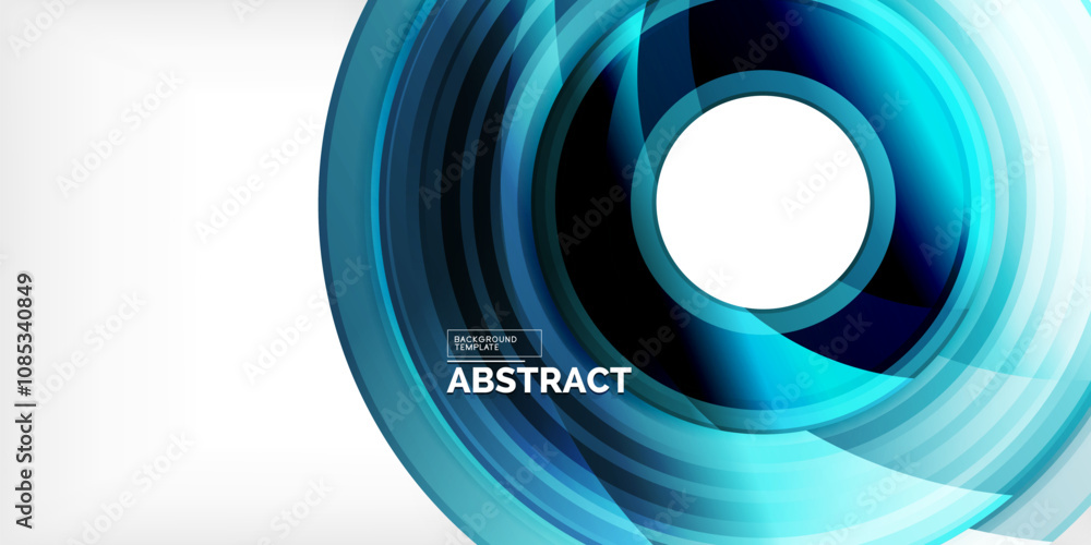 Aufkleber bright colorful circles with light effects. abstract background