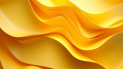 3D render of a yellow abstract background wave, Abstract background 3d wave