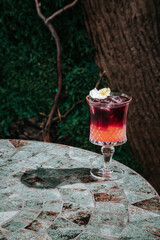 Cool and fresh cocktails with different flavors