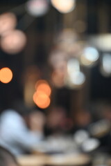 blur traffic light in the city