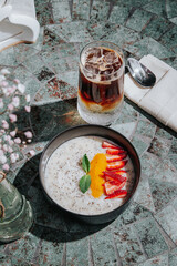 Delicious and fresh milk porridge