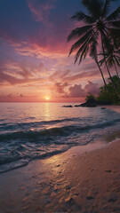 sunset on the beach