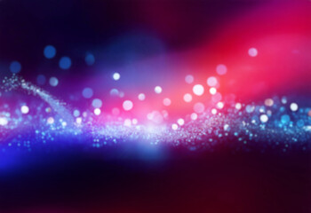 Obraz premium A dark blue background with shimmering lights and a blue glow.