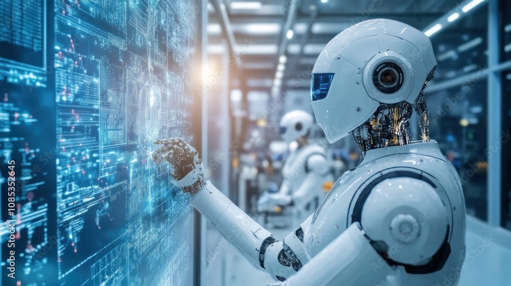 Poster robot interacting with a digital interface