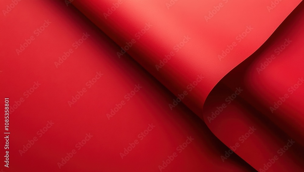 Poster red paper-like texture background, a smooth and shiny red gradient