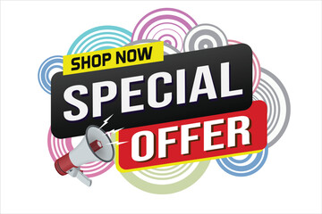 Special offer final sale tag. Banner design template for marketing. Special offer promotion or retail. background banner modern graphic design for store shop, online store, website, landing page

