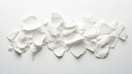Abstract White Texture: A Minimalist Composition of Torn Paper on a Bright Background