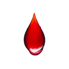 blood drop on transparent background