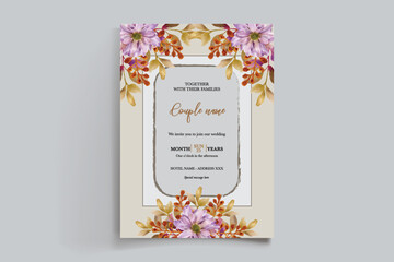 BRIDAL SHOWER FLORAL INVITATION TEMPLATE