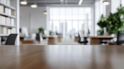 Office Desk with Blurred Background