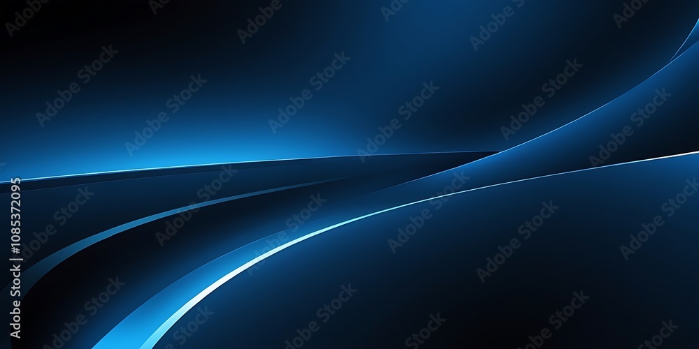 Poster dark deep blue abstract background with smooth curved lines,abstract backgrounds, digitally generate