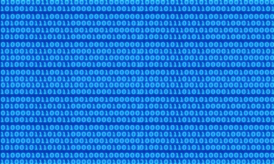 サイバーパンクな文字数列のネオンカラーの壁紙背景