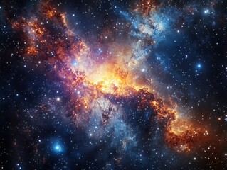 A vast, star-studded sky with a dense, luminous galaxy stretching across the night, capturing cosmic beauty