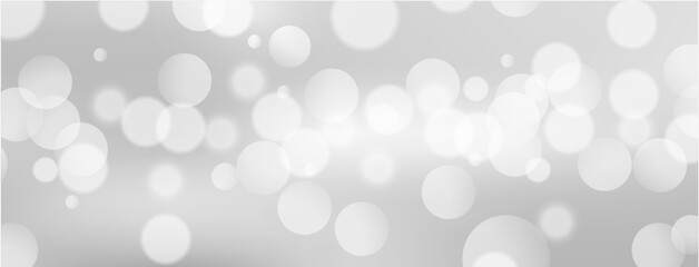 Abstract background with bokeh, White bokeh banner