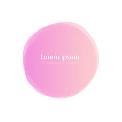 pink speech bubble, Circle label, Abstract liquid shape modern banner template