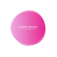 pink speech bubble, Circle label, Abstract liquid shape modern banner template