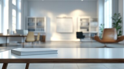 Fototapeta premium Book on a Table in an Office