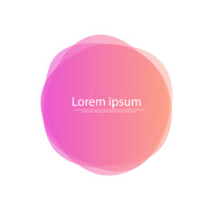 Abstract liquid shape modern banner template, Set liquid shape, Circle shape, Pink Circle shape, illustration of a pink bubble