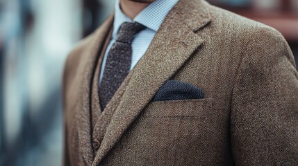 Blazer brown suit white background.