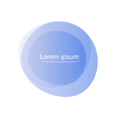 Abstract liquid shape modern banner template, Set liquid shape, Circle shape, Blue Circle shape