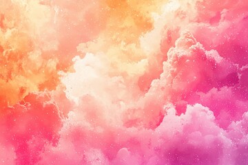 Dreamy Colorful Clouds: A Whimsical Fusion of Pink and Orange Hues