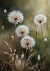 dandelions in the grass