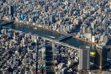 スカイツリーから見た隅田川