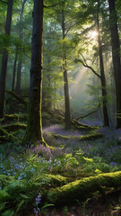 morning in the forest