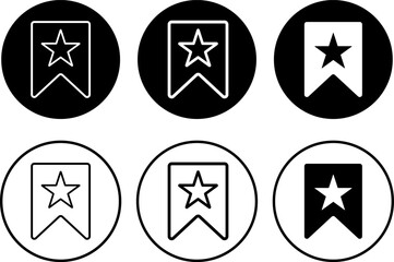 Bookmark star icon set. add online webpage to bookmark. save favorite in browser symbol set. 
