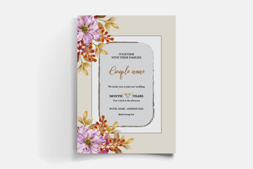 BRIDAL SHOWER FLORAL INVITATION TEMPLATE