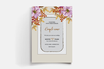 BRIDAL SHOWER FLORAL INVITATION TEMPLATE