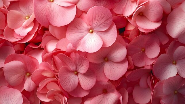 Bright Pink Begonias in Full Bloom