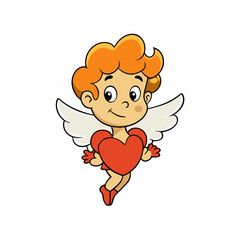Cute Cupid Character for Valentine's Day, Cute and Playful Cartoon Cupid, Adorable Cupid Vector