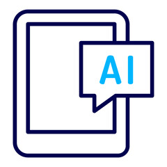 Tab Ai chat Outline Color icon