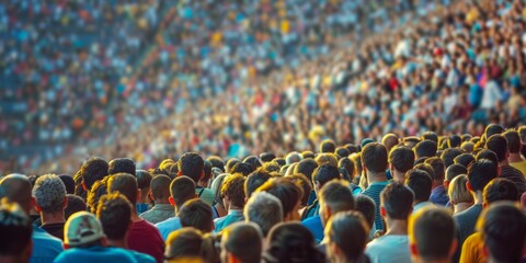 Massive Crowd at a Stadium: A Sea of Heads