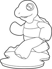 Turtle Runner Running Sports Animal Vector Graphic Art Illustration