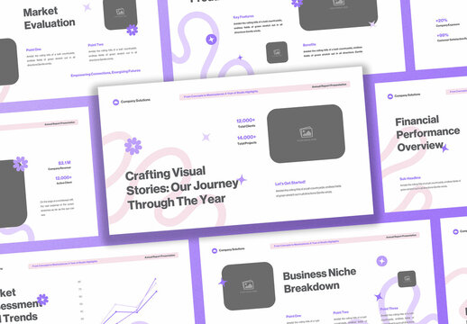 White Doodle Creative Studio Annual Report Presentation