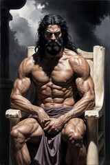 HADES GOD OF THE UNDERWORLD WITH DARK EYES