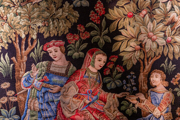 Hospices de Beaune, Burgundy, France, tapestry