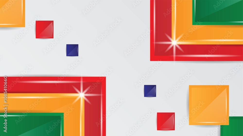 Poster abstract modern website glossy background with rectangle and square colorful shapes. backgrounds and