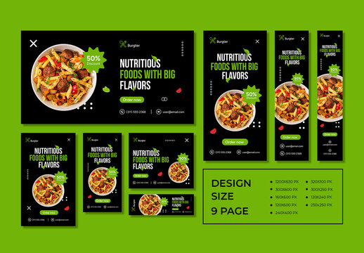 Food Web Banner Ads Design Template