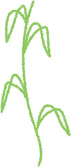 Plant chalk drawing vector