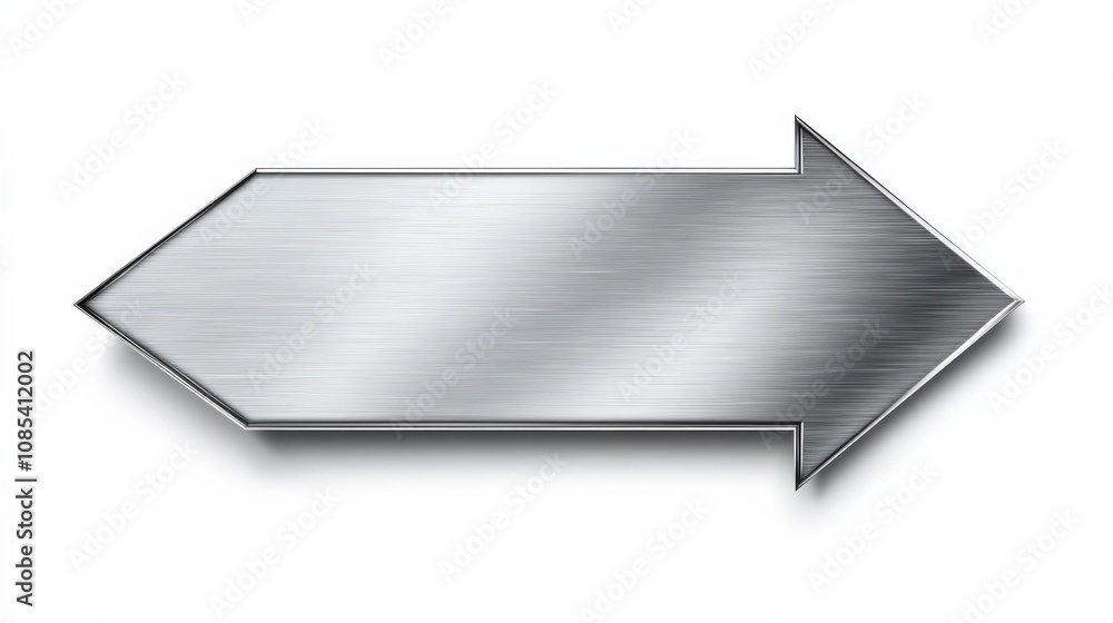 Poster metallic arrow directional pointer