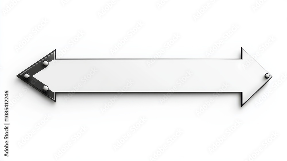 Poster double arrow signpost: a sleek, modern double-headed arrow sign, perfect for directional cues or sym