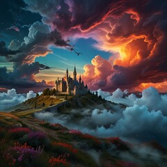 clouds over the city