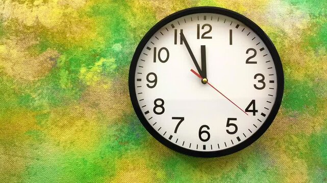 time lapse of Alarm clock counting down to midnight	
