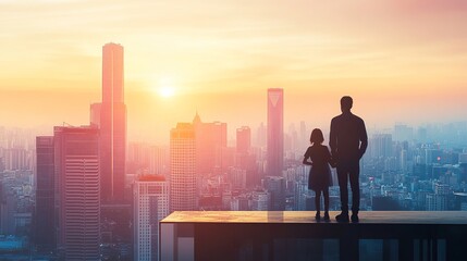 Fototapeta premium Advanced communication technologies, including the internet, seamlessly converge in modern smart cities. The futuristic vision of 5G wireless connectivity