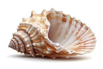 Obraz premium pearls in an open shell, 3d illustration